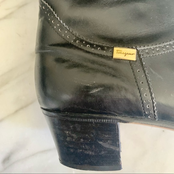 Vintage Black Leather Boots - Picture 10 of 10